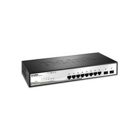 D-LINK Web Smart 8-Port Gigabit Switch w/ 2x Gigabit SFP Ports DGS-1210-10